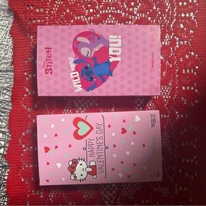 Disney Pink and Red Valentine's Day 2 Pair Socks Set